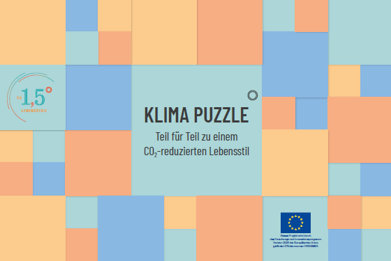 Cover des EU 1.5° Klima Puzzle - Teil für Teil zu einem CO2-reduzierten Lebensstil